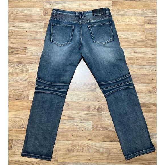 VICTORIOUS High-end Men’s Stretch Jeans W/ Military Patches 34 x 30 - Picture 6 of 7